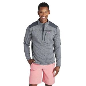 Vineyard Vines | Men’s Sz S | Heathered Gray Performance Quarter- Zip 💖